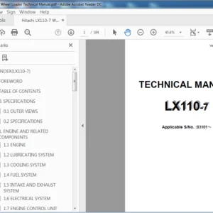 Hitachi LX110-7 Wheel Loader Technical Manual (KM-TL117E-02 ) - PDF Download