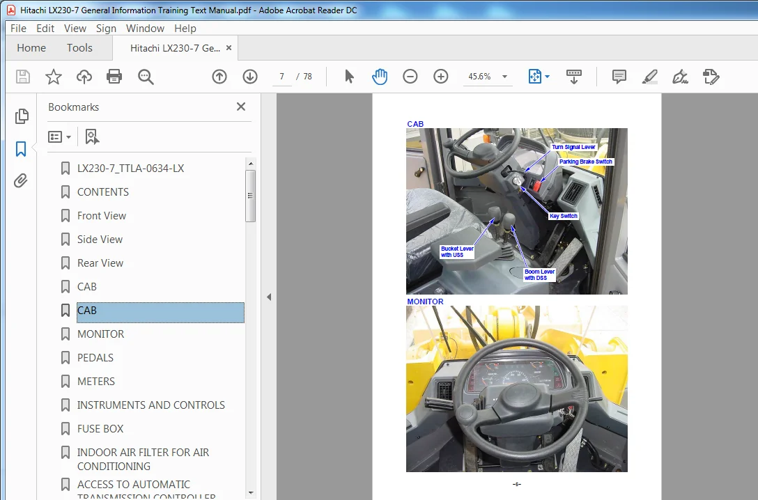 Hitachi LX230-7 General Information Training Text Manual (TTLA-0634 -LX) - PDF Download - Image 3