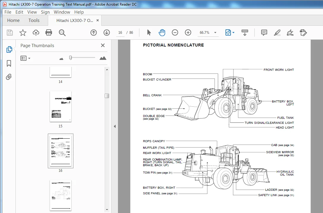 Hitachi LX300-7 Operation Training Text Manual (TTLA-0518-LX) - PDF Download - Image 3