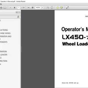 Hitachi LX450-7 Wheel Loader Operator 's Manual (OW-692AE(H)) - PDF Download
