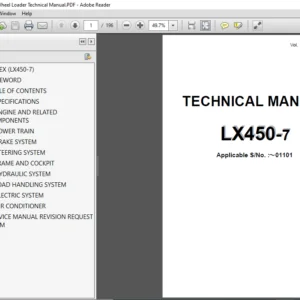 Hitachi LX450-7 Wheel Loader Technical Manual (KM-TL457E-00) - PDF Download