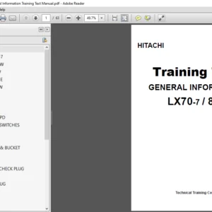 Hitachi LX70-7 LX80-7 General Information Training Text Manual (TTLA-0545EX) - PDF Download