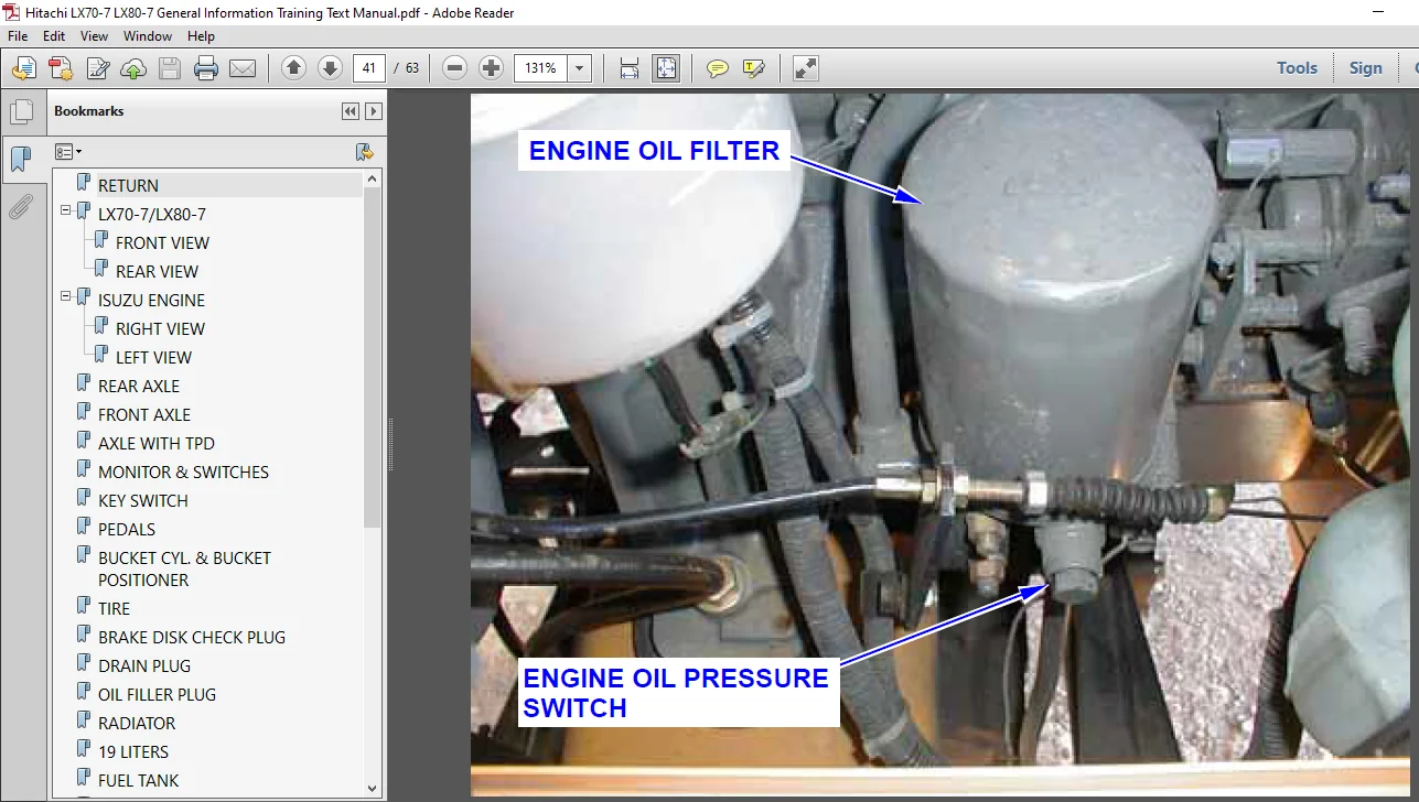 Hitachi LX70-7 LX80-7 General Information Training Text Manual (TTLA-0545EX) - PDF Download - Image 3