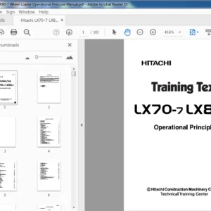 Hitachi LX70-7 LX80-7 Wheel Loader Operational Principle Manual (TTLA-0520-LX) - PDF Download