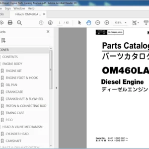 Hitachi OM460LA Diesel Engine Parts Catalog Manual (PE-OM460LAA(H)) - PDF Download