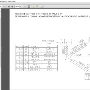 Hitachi ZAXIS 210w 3220w 3 Front Attachment Harness Optional - PDF DOWNLOAD