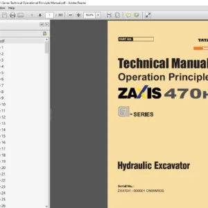Hitachi ZAXIS 470H GI-Series Technical Operational Principle Manual - PDF DOWNLOAD
