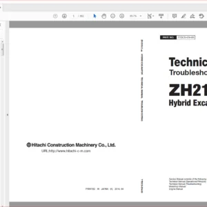 Hitachi ZH210LC-5B Hybrid Excavator Technical Troubleshooting Manual - PDF DOWNLOAD