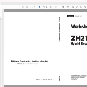 Hitachi ZH210LC-5B Hybrid Excavator Technical Workshop Manual - PDF DOWNLOAD