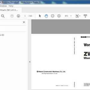 Hitachi ZW120-6 Wheel Loader Workshop Manual (WNSA60-EN-00) - PDF Download
