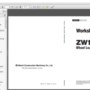 Hitachi ZW 140-5B 140PL-5B Wheel Loader Workshop Manual - PDF DOWNLOAD
