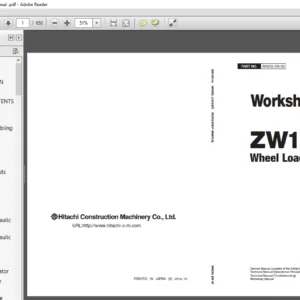 Hitachi ZW 150-5B Wheel Loader Workshop Manual - PDF DOWNLOAD