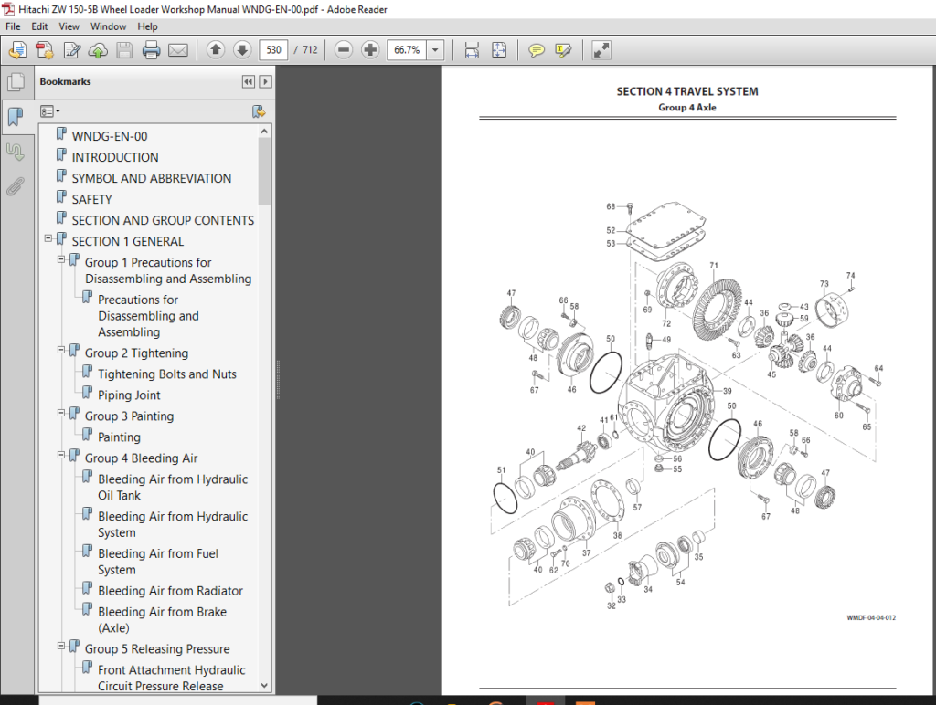 Hitachi ZW 150-5B Wheel Loader Workshop Manual WNDG-EN-00 - PDF ...