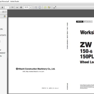 Hitachi ZW 150-6 150PL-6 Wheel Loader Workshop Manual - PDF DOWNLOAD