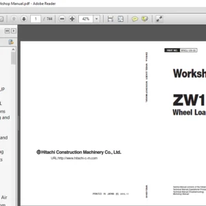 Hitachi ZW180-5A Wheel Loader Workshop Manual (WNDJ-EN-00) - PDF Download