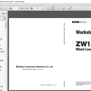 Hitachi ZW180-5A Wheel Loader Workshop Manual (WNDJ-EN-00) - PDF Download