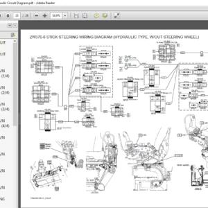 Hitachi ZW 370 6 Wheel Loader Electrical Hydraulic Circuit Diagram - PDF DOWNLOAD