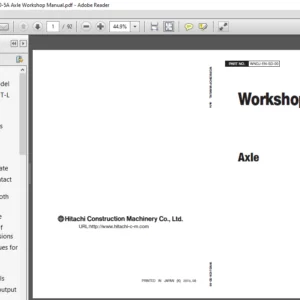 Hitachi ZW180-5A ZX220-5A Axle Wheel Loader Workshop Manual (WNDJ-EN-SD-00) - PDF Download