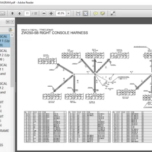 Hitachi ZW250-5B Electrical Circuit Diagram (TTNEC-EN-00) - PDF Download