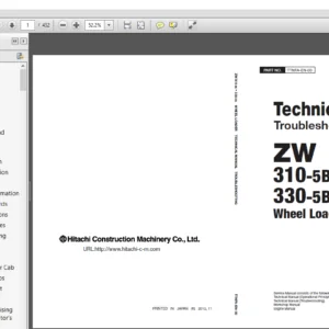 Hitachi ZW310 5B 330 5B TROUBLESHOOTING Manual - PDF DOWNLOAD