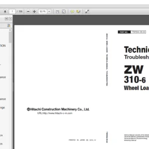 Hitachi ZW310 6 TROUBLESHOOTING Manual - PDF DOWNLOAD