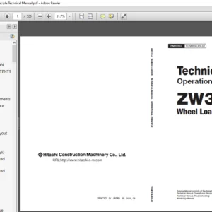 Hitachi ZW310 6 Wheel Loader Operational Principle Technical Manual - PDF DOWNLOAD