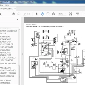 Hitachi ZW310 Hydraulic Electric Circuit Diagram (TT4HA-E-00) - PDF Download