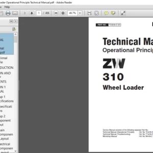 Hitachi ZW310 Wheel Loader Operational Principle Technical Manual - PDF DOWNLOAD