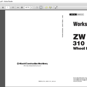 Hitachi ZW310 Wheel Loader Workshop Manual - PDF DOWNLOAD