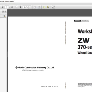 Hitachi ZW370 5B Wheel Loader Workshop Manual - PDF DOWNLOAD