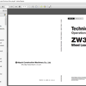 Hitachi ZW370 6 Wheel Loader Operational Principle Technical Manual - PDF DOWNLOAD