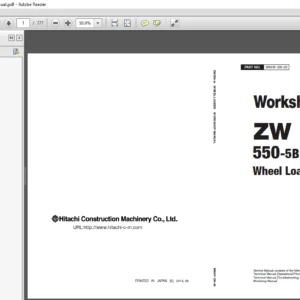 Hitachi ZW550 5B Wheel Loader Workshop Manual  - PDF DOWNLOAD