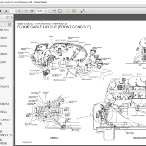 Hitachi ZW550 6 Wheel Loader Floor Cable Layout Electrical Circuit Diagram - PDF DOWNLOAD