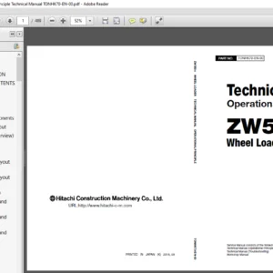 Hitachi ZW550 6 Wheel Loader Operational Principle Technical Manual TONHK70 EN 00 - PDF DOWNLOAD