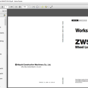 Hitachi ZW550 6 Wheel Loader Workshop Manual WNHK70 EN 00 - PDF DOWNLOAD