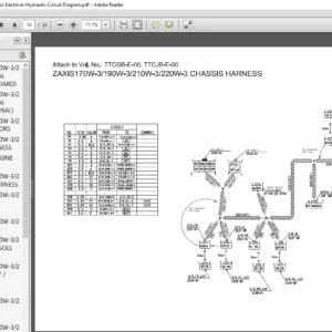 Hitachi ZX 210W 3 220W 3 Hydraulic Excavator Electrical Hydraulic Circuit Diagram - PDF DOWNLOAD