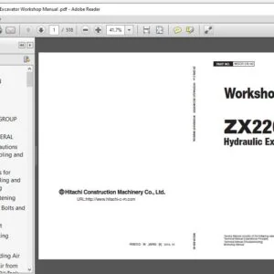 Hitachi ZX 220LC-GI Hydraulic Excavator Workshop Manual - PDF Download