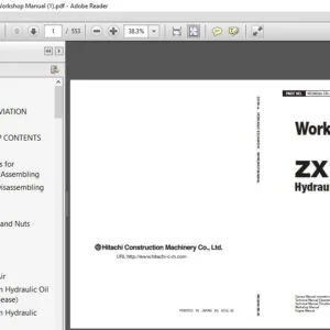Hitachi ZX130 5A Hydraulic Excavator Workshop Manual - PDF DOWNLOAD