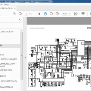 Hitachi ZX130 5B 130LCN 5B Hydraulic Excavator Electrical Circuit Diagram - PDF DOWNLOAD