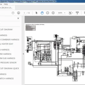 Hitachi ZX130-6 130LCN-6 Excavator Electricla-Hydraulic Circuit Diagram Manual - PDF DOWNLOAD