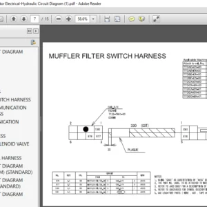 Hitachi ZX135US-5B Hydraulic Excavator Electrical-Hydraulic Circuit Diagram - PDF Download