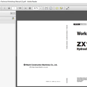 Hitachi ZX135US-5B Hydraulic Excavator Technical Workshop Manual  (WDAE-EN-00) - PDF Download