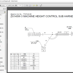 Hitachi ZX145W 3 Wheeled Excavator Electrical Circuit Diagram - PDF DOWNLOAD