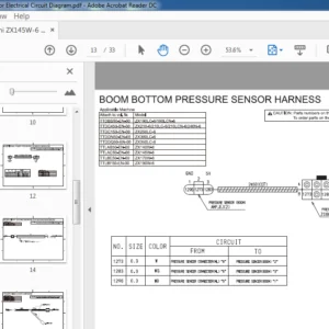 Hitachi ZX145W 6 Wheeled Excavator Electrical Circuit Diagram - PDF DOWNLOAD