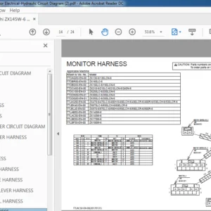 Hitachi ZX145W 6 Wheeled Excavator Electrical Hydraulic Circuit Diagram - PDF DOWNLOAD