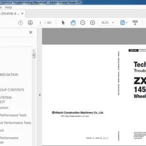 Hitachi ZX145W-6 Wheeled Excavator Technical Troubleshooting Manual - PDF DOWNLOAD