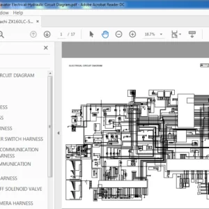 Hitachi ZX160LC-5B Hydraulic Excavator Electrical Hydraulic Circuit Diagram Manual - PDF DOWNLOAD