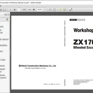 Hitachi ZX170W-5A Wheeled Excavator Workshop Manual - PDF DOWNLOAD