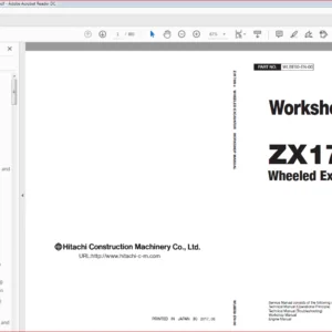 Hitachi ZX170W-6 Wheeled Excavator Workshop Manual - PDF DOWNLOAD