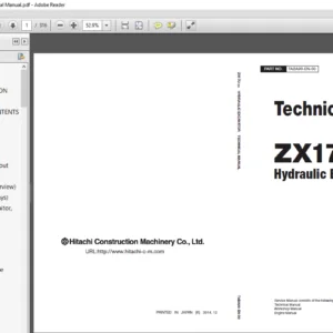 Hitachi ZX17U 5A Hydraulic Excavator Technical Manual - PDF DOWNLOAD